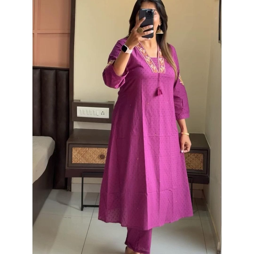 Kurta set pink size (large)