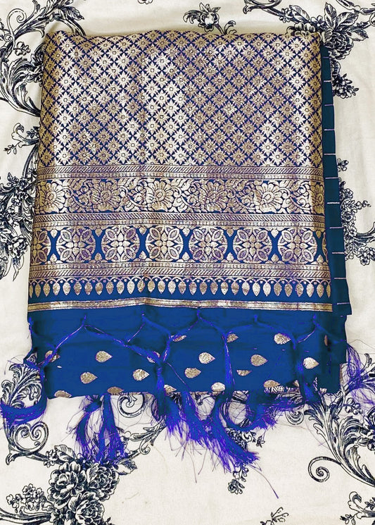 Indian Saree made of Cotton mixed with silk