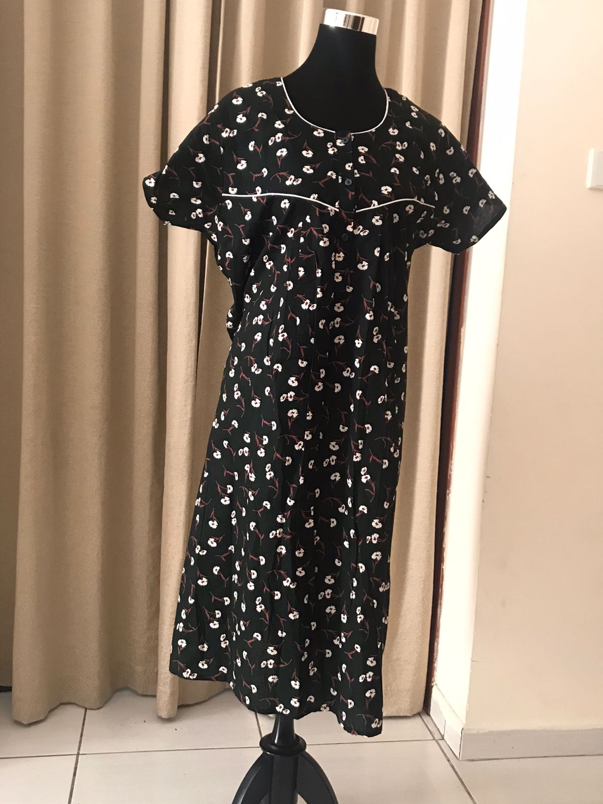 Black knee length Nightgown