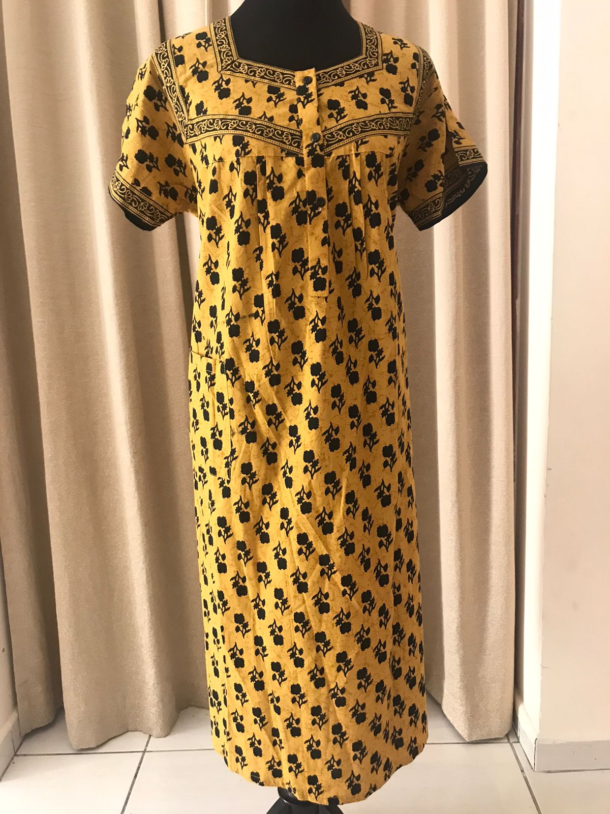 Yellow colour nightgown